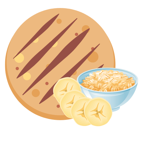 Arepita de avena y banano